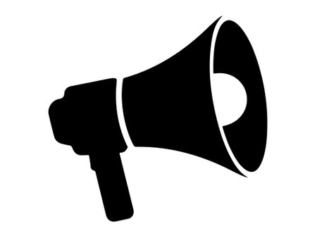 Megaphone icon. Loudspeaker symbol. Vector illustration.のイラスト素材