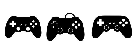 Gamepad icon set. Game controller vector illustration isolated on white backgroundのイラスト素材