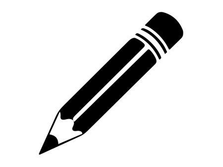 Pencil icon vector isolated on white background for your web and mobile app design, Pencil logo conceptのイラスト素材