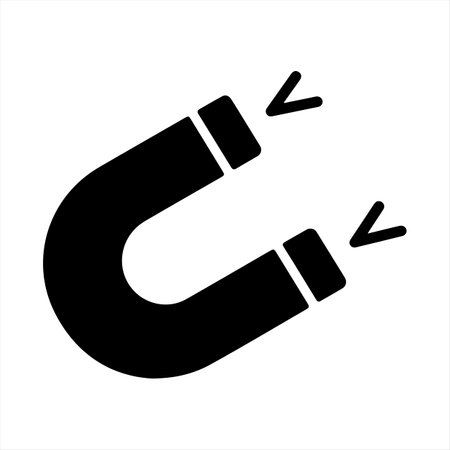 Vector Illustration of a U-Shaped Magnet with Expelling Force  on white backgroundのイラスト素材