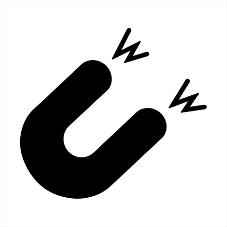 Vector Illustration of a U-Shaped Magnet with Expelling Force  on white backgroundのイラスト素材