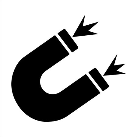 Magnet icon isolated on white background. Vector illustration. Eps 10.のイラスト素材