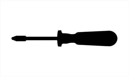 Screwdriver icon isolated on the white background. Vector illustration.のイラスト素材