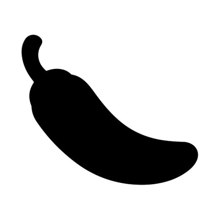 pepper silhouette style icon design, Vegetable organic food healthy fresh natural and market theme Vector illustrationのイラスト素材
