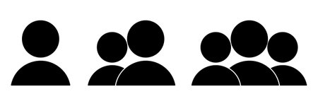 People icon set. People icon vector. People icon vector. People icon vectorのイラスト素材