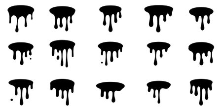 Dripping liquid shape vector on white backgroundのイラスト素材