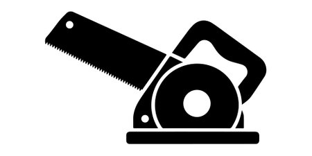 Vector illustration of a reciprocating saw and circular saw combinedのイラスト素材