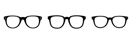 Black eyeglasses silhouette vector artのイラスト素材