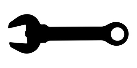 Wrench silhouette icon vector illustrationのイラスト素材