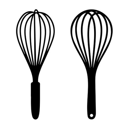 Whisk icon set vector art on white backgroundのイラスト素材