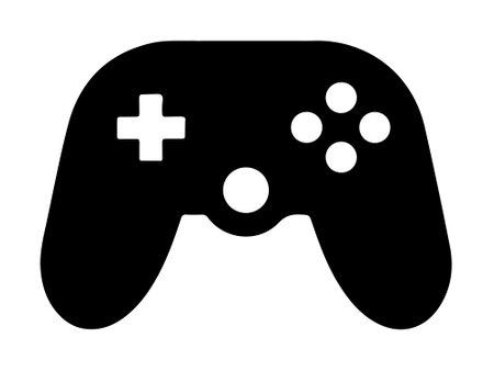Gamepad silhouette icon vector on white background