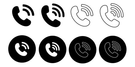 Phone icons setのイラスト素材