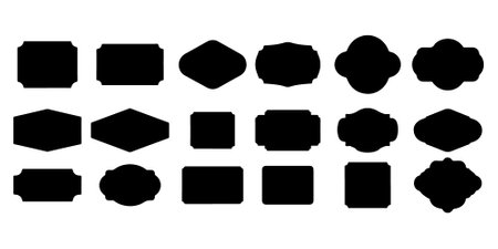 Set of vintage label and badges shape collections. Vector illustration on white backgroundのイラスト素材