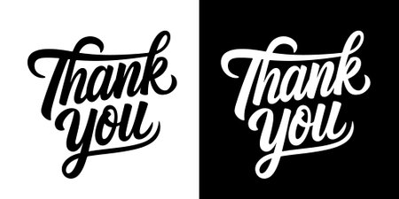 Thank You. Hand lettering Thank You for holiday Thanksgiving Day, vintage graphic, banner, poster. Greeting card calligraphy thank you, postcard for holiday Thanksgiving Day. Vector Illustrationのイラスト素材