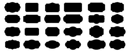 Set of vintage label and badges shape collections. Vector illustration on white backgroundのイラスト素材