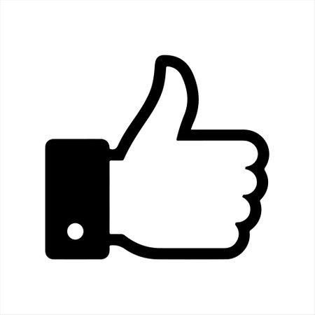 thumb up like symbol on white backgroundのイラスト素材