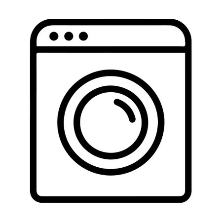 washing machine vector icon on white backgroundのイラスト素材
