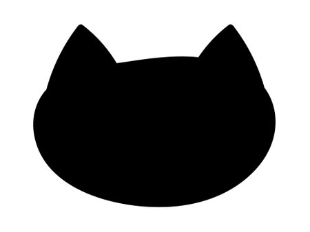 cat silhouette, vector sphinx, side view, cat breeds, pet, animals cat.のイラスト素材