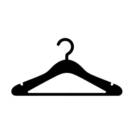 clothes hanger isolated on white backgroundのイラスト素材