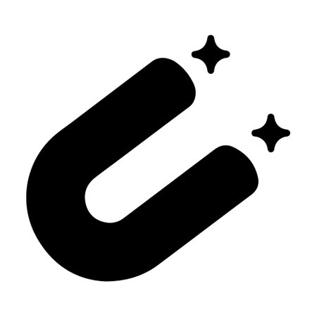 Magnet vector icon on white background. Magnet sign. Attraction icon. Magnet icon clip art.のイラスト素材