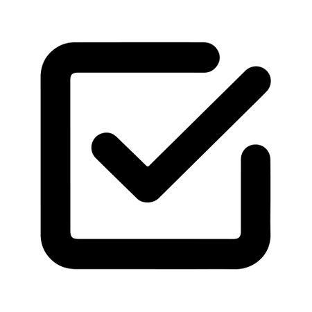 Checkbox icon flat icon vector on white background. ok sign. checkmark icon. success, correct symbol vector on white backgroundのイラスト素材