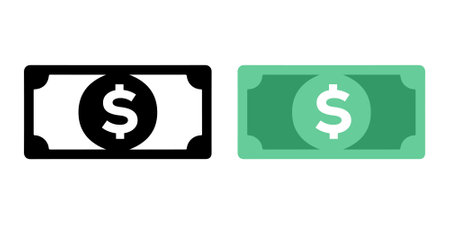 Dollar money sign vector on white backgroundのイラスト素材