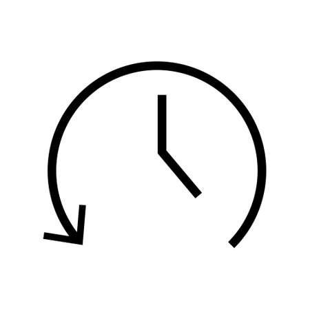History icon. history clock icon vector on white backgroundのイラスト素材