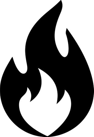 Fire sign. Fire flame icon isolated on white background. Vector illustration on white backgroundのイラスト素材