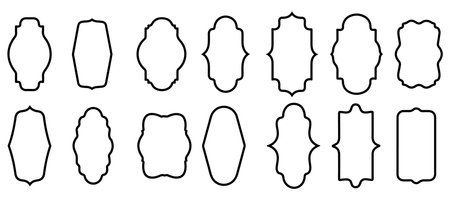 Elegant Collection of Vintage-Style Framesのイラスト素材