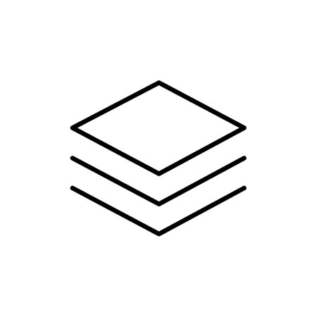 layer line icon vector isolated on white background. Stacked layer iconのイラスト素材