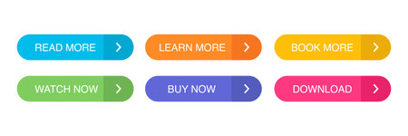 Collection of Forward ui,ux button design. Read more, learn more, book more, watch, buy now,...