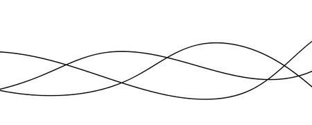 Wavy curve line abstract vector illustration. visual flow for design elementのイラスト素材