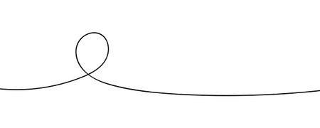 Wavy curve line abstract vector illustration. visual flow for design elementのイラスト素材