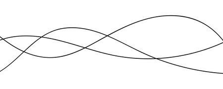 Wavy curve line abstract vector illustration. visual flow for design element