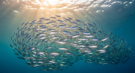 School of fish in the Red Sea, Eilat Israel.