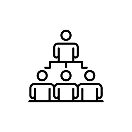 Vector art of organization chart icon for presentationのイラスト素材
