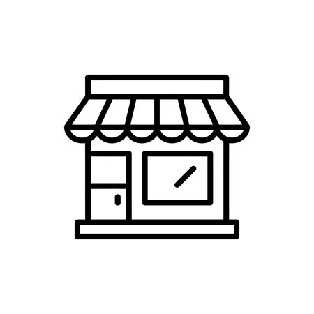 Vector art of store front iconのイラスト素材