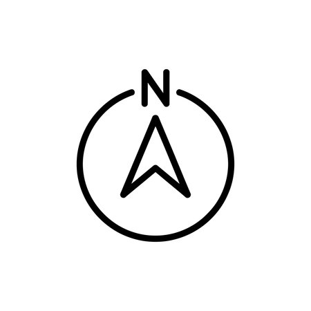 Elegant compass symbol for travel and navigation purposesのイラスト素材