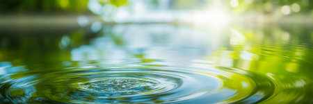 Water surface with ripples and bokeh. Nature background.
