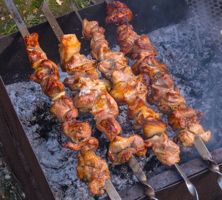 meat grillの写真素材