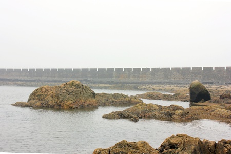 Wall and rock の写真素材