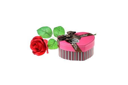 Gift and roseの写真素材