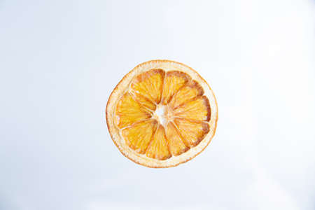 A section of a single dried fruit orange. Dried orange.の写真素材