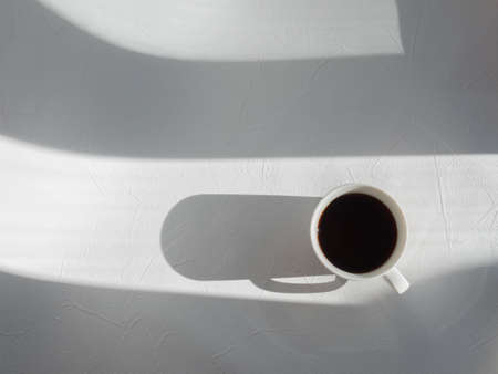 The sun comes in. Time to drink coffee.の写真素材