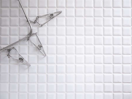 Stainless steel laundry scissors. Laundry and Housework. Lifestyle images.