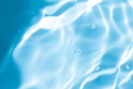 Water surface, underwater, water textures. Images of health and medicine, environment and lifestyle, beverages.の写真素材