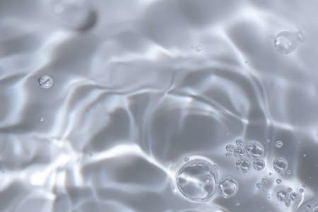 Water surface, underwater, water textures. Images of health and medicine, environment and lifestyle, beverages.の写真素材