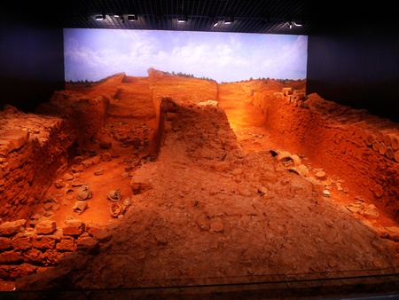  the Castle Peak kiln sites located in liangzihu Pan Tang Xiang Qing chuan village, Jiangxia district, Wuhan woodland, discovered in 1987, 1989 excavation. のeditorial素材