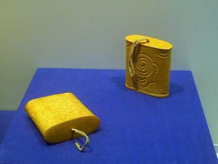 Hezhe ethnicity,  birch bark boxのeditorial素材