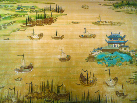 Yangtze River muralsのeditorial素材